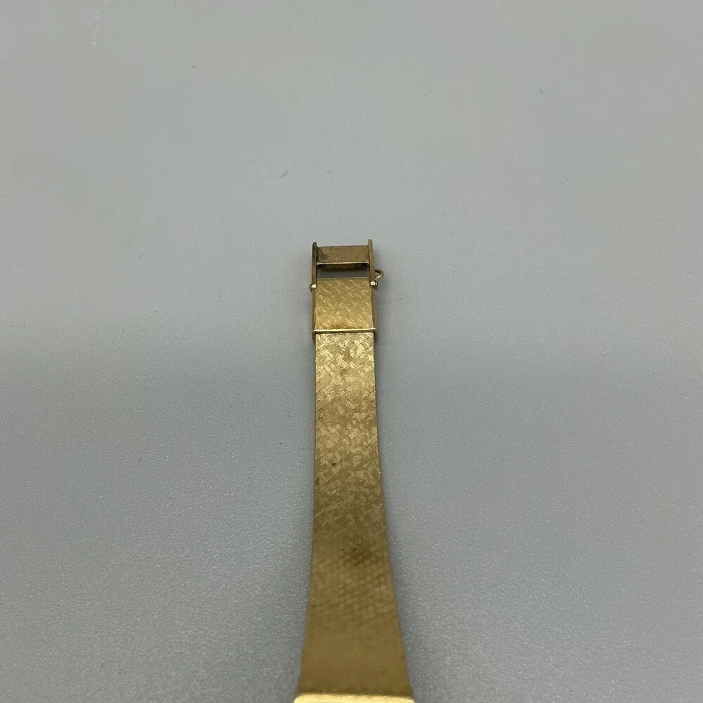 Seiko Womens Watch 12mm Gold Dial Gold Tone Mesh 1320-5289 New Battery 5.5